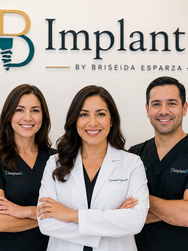 Dra. Briseida Esparza y el equipo de ImplantB